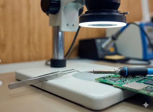 Poste de micro-soudure